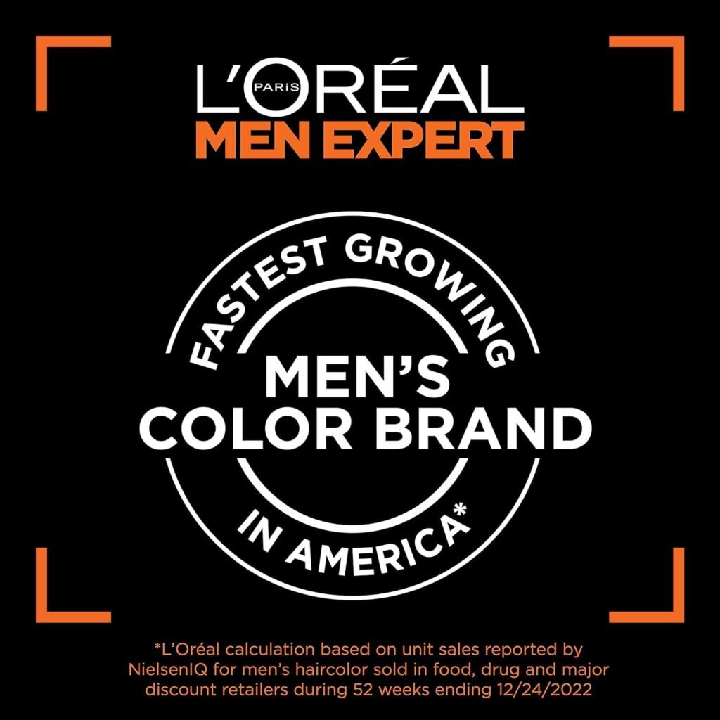 L’Oreal Paris Men Expert One Twist Mess Free Permanent Hair Color, Mens Hair Dye to Cover Grays, Easy Mix Ammonia Free Application, Dark Blonde 07, 1 Application Kit